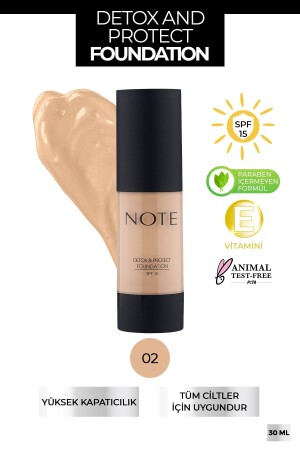 Detox & Protect Fondöten Canlandırıcı Etki 02 Natural Beige - 1