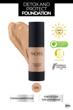 Detox & Protect Revitalizing Effect SPF 15 Concealer Foundation 04 Sand - 2