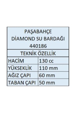 Diamant-Kaffee-Wasserglas mit Glanz, 120 cm³, 6-teilig, Fma412033 - 5