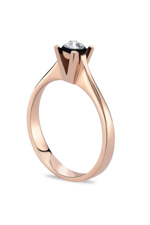 Diamant-Solitär-Goldring 0. 12 CT - 2