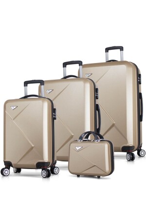 Diamond Abs Cabin Medium Large und Vanity Size Gold 4-teiliges Reisekoffer-Set MV8237 - 2