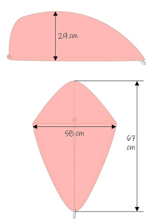 Dickes Mikrofaser-Haartuch, Strand- und Poolkappe, zum Trocknen von Badehaaren, zum Trocknen von Haaren, rosa 0068 - 9