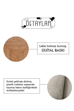 Dijital Kaymaz Yıkanabilir Nordic Iskandinav Modern Bathroom Bath Banyo Paspası Banyo Halısı Seti DC-8075 - 5