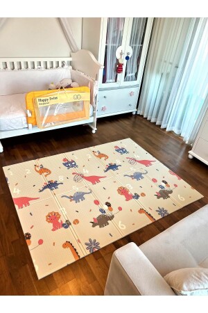 Dino Road faltbare doppelseitige Spielmatte 150 x 200 x 1 cm - 6