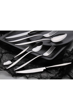 Dmr Life 90-teiliges Yakut Plain Gabel-Löffel-Set für 12 Personen 90-teiliges Yakut Plain Spoon DET - 3