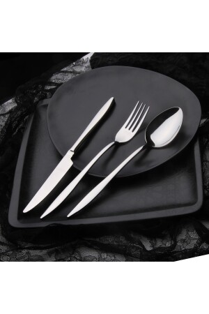 Dmr Life 90-teiliges Yakut Plain Gabel-Löffel-Set für 12 Personen 90-teiliges Yakut Plain Spoon DET - 4