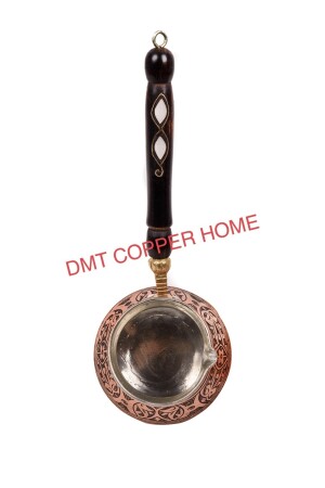 Dmt Home Gaziantep Kupfer handgefertigte türkische Kaffeekanne mit schwerem besticktem Perlmuttgriff, verzinnt, 3er-Set DMT-19164 - 7