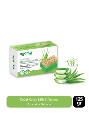 Doğal Kabak Lifli El Yapımı Aloe Vera Sabunu Arındırıcı Etkili 125 gr - 7