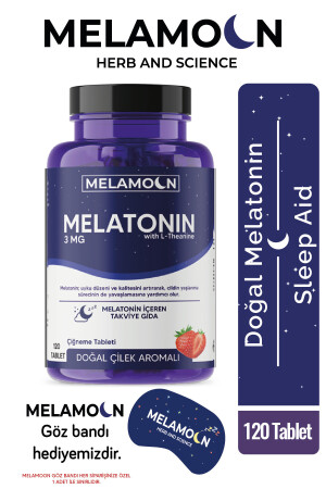 Doğal Melatonin Ve Teanin Içeren 120 Tablet Takviye Edici Gıda 3 Mg- Daha Kaliteli Ve Stressiz Uyku MLM3 - 2