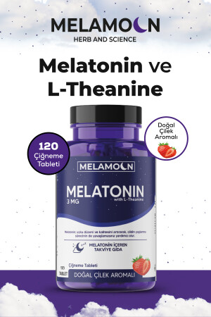 Doğal Melatonin Ve Teanin Içeren 120 Tablet Takviye Edici Gıda 3 Mg- Daha Kaliteli Ve Stressiz Uyku MLM3 - 5