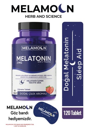 Doğal Melatonin Ve Teanin Içeren 120 Tablet Takviye Edici Gıda 3 Mg- Daha Kaliteli Ve Stressiz Uyku MLM3 - 3