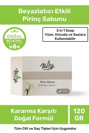 Doğal Özel Seri Beyazlatıcı Pirinç Sabunu Kararma Karşıtı Cilt El Yüz Vücut Için Sabun 120 gr Beyazlatan Rice Kepeği Beyazlatan Soap - 2