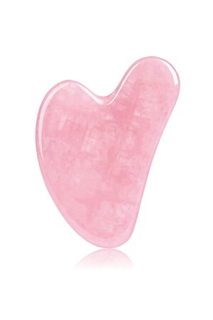 Doğaltaş Kalp Pembe Kuvars Gua Sha Yüz Masaj Taşı - 5