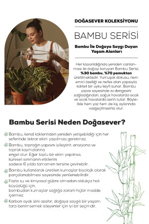 Doğasever Grove Bambu Tek Kişilik Nevresim Takımı Indigo 200.22.01.0023 - 10