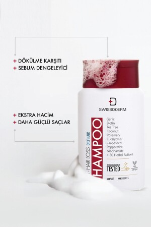 Dökülme Karşıtı Şampuan- Yağlı Saç- Vegan- Hızlı Uzatma- Sülfatsız Tuzsuz Saç Dökümesine Karşı 300ml - 6