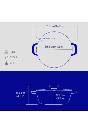 Döküm Yuvarlak Tencere Döküm Demir Kapak Experience Serisi Çap(Ø)28cm LV Y TC5 28 K2 - 7