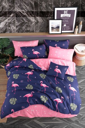 Doppelbett-Bettbezug-Set Flamingo PH1001 - 1