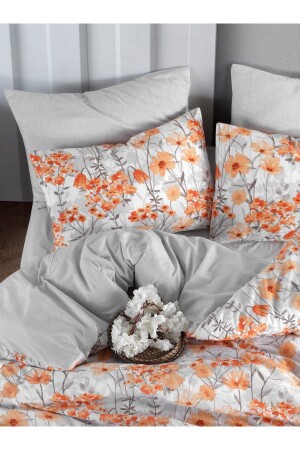 Doppelbett-Bettbezug-Set mit Spannbettlaken Naranja NEVTKM-Ç - 5