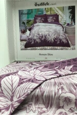 Doppelbett-Bettbezug-Set Ranforce Botanical Purple MJHÖNT1026 - 6