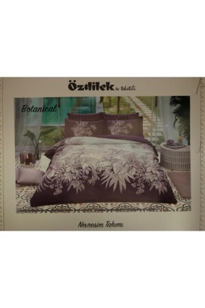 Doppelbett-Bettbezug-Set Ranforce Botanical Purple MJHÖNT1026 - 7