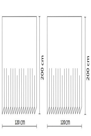 Doppelflügeliger 2x120x200 Kleiderbügel und Badezimmervorhang BPDAISY-120X200-H - 8