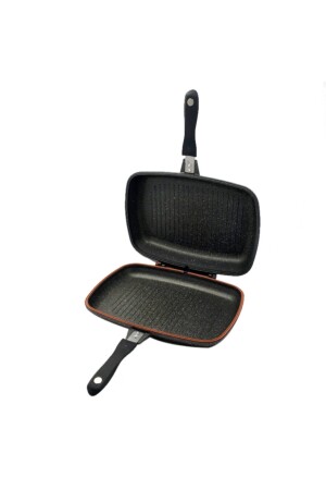 Doppelseitige Doppel-Grillpfanne aus Granit für Fleisch und Fisch, 36 cm, dop8797757igo - 6