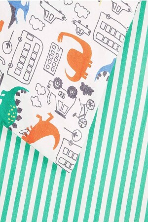 Doppelseitiges Baby-Bettbezug-Set mit Dinosauriermuster 1009 - 5