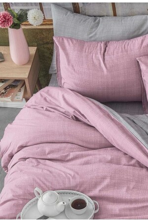 Doppelseitiges Bettbezug-Set aus Baumwolle (elastisches Laken) DOPPELSEITIGER DUVET COVER TK. - 2