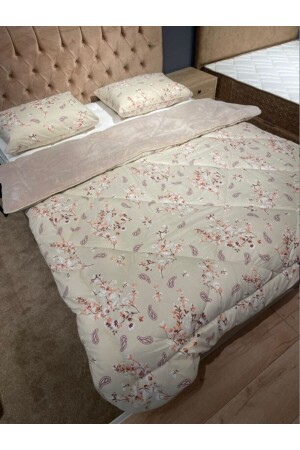 Doppelseitiges Welsoft Quilt-Set Double Beige Etnic VCSTCK121 - 8