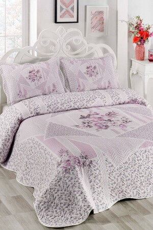 Doppelte gesteppte Tagesdecke „Dolce Lilac“. - 1