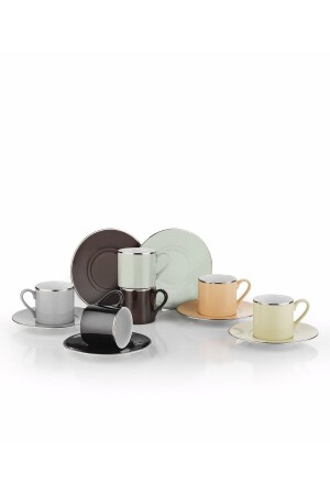 Dream Colorful Kaffeetassen-Set 12-teilig Platin RU12KT15220 - 5