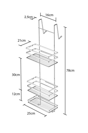 DREI-STOCKIGES BADEZIMMER-DUSCHREGAL MATTSCHWARZ LM580 11. L.M.580. 03 - 5