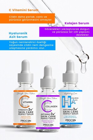 Dreifaches Serumpaket (VITAMIN C – KOLLAGEN – HYALURONSÄURE SERUM) - 6