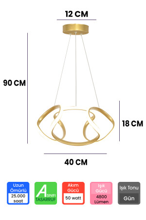 Dron Pendelleuchte Goldfarbener Led-Kronleuchter Tageslicht Moderner Led-Kronleuchter Drohne - 8