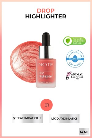 Drop Highlighter Likit Aydınlatıcı 01 Pearl Rose - 1