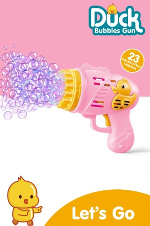 Duck Çok Delikli Pilli Köpük Atan Tabanca Oyuncağı 23 Delikli Bubble Gun - 3