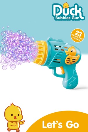 Duck Çok Delikli Pilli Köpük Atan Tabanca Oyuncağı 23 Delikli Bubble Gun - 3