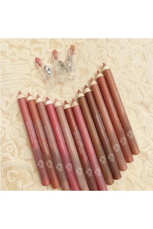 Dudak Kalemi Matte Color Lipstick Jumbo Kalın Kalem Ruj Waterproof 12li Set - 2