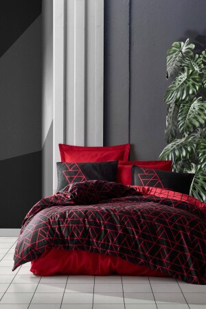 Dunkles Doppelbett-Bettbezug-Set Shadow Claret Red 8680108053003 - 3