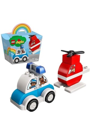 Duplo Mein erster Feuerwehrhubschrauber und Polizeiauto 10957, 14 Teile, Lizenzprodukt TD01TD06-027. 10957-17760 - 1