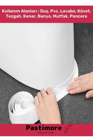 Duş Pvc Lavabo Küvet Tezgah Kenar Banyo Mutfak Pencere 3-2 Mt Su Sızdırmaz Geçirmez Yalıtım Bant - 4