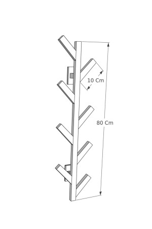 Duvara Monte Ahşap Elbise Askısı Portmanto Askılık Dekoratif Askı Askılık Natural Elbise Askısı ERY-ASK - 5