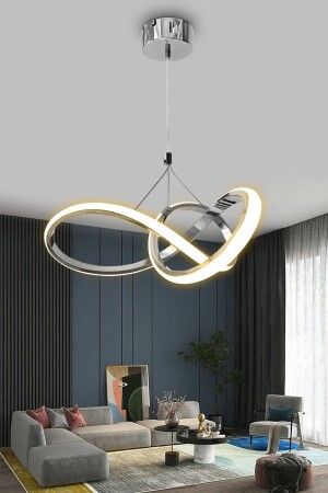 Düz 3 Renk Kardelen Model Beyaz- Sarı- Gün Işığı Modern Sarkıt Led Avize kardelen - 5