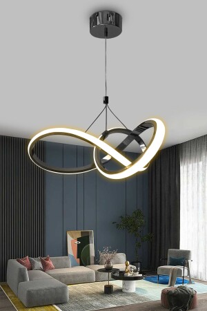 Düz 3 Renk Kardelen Model Beyaz- Sarı- Gün Işığı Modern Sarkıt Led Avize kardelen - 5