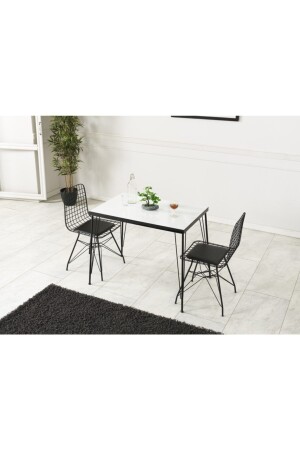 Ebrar 2-Personen-Set mit Tisch und Stühlen in Weiß, 60 x 90 cm - 2