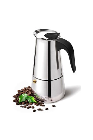 Edelstahl-Herdplatte für 6 Tassen Moka-Kanne Espresso Cin285-6 - 3