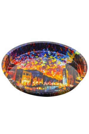 Ef163-03 Afremov River Desenli Yuvarlak Tepsi 36 Cm EF163-03 - 4