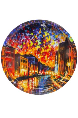 Ef163-03 Afremov River Desenli Yuvarlak Tepsi 36 Cm EF163-03 - 5