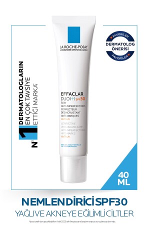 Effaclar Duo SPF30 Yağlı, Akne-Sivilce Eğilimli Ciltler için Güneş Korumalı Bakım Kremi 40ml 3337875549493 - 3