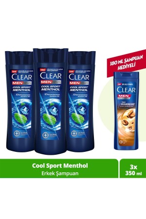 Effektives Anti-Schuppen-Shampoo für Herren Cool Sport Menthol 350 ml X3 - 1